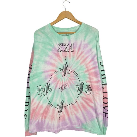 T.D.E SZA CTRL Long Sleeve Pastel Tie Dye Tour Tee mens size medium - Picture 1 of 8